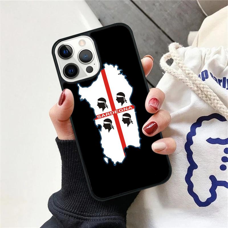 Flagge von Sardinien Handyhülle Cover Für iPhone 17 Air 12 Plus Max für iPhone 17 Air 15 16 11 13 14 Pro Max Fundas