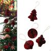 Christmas Honeycomb Paper Ornaments for Hanging on The Tree, Boho , Neutral, Foldable with Glitter