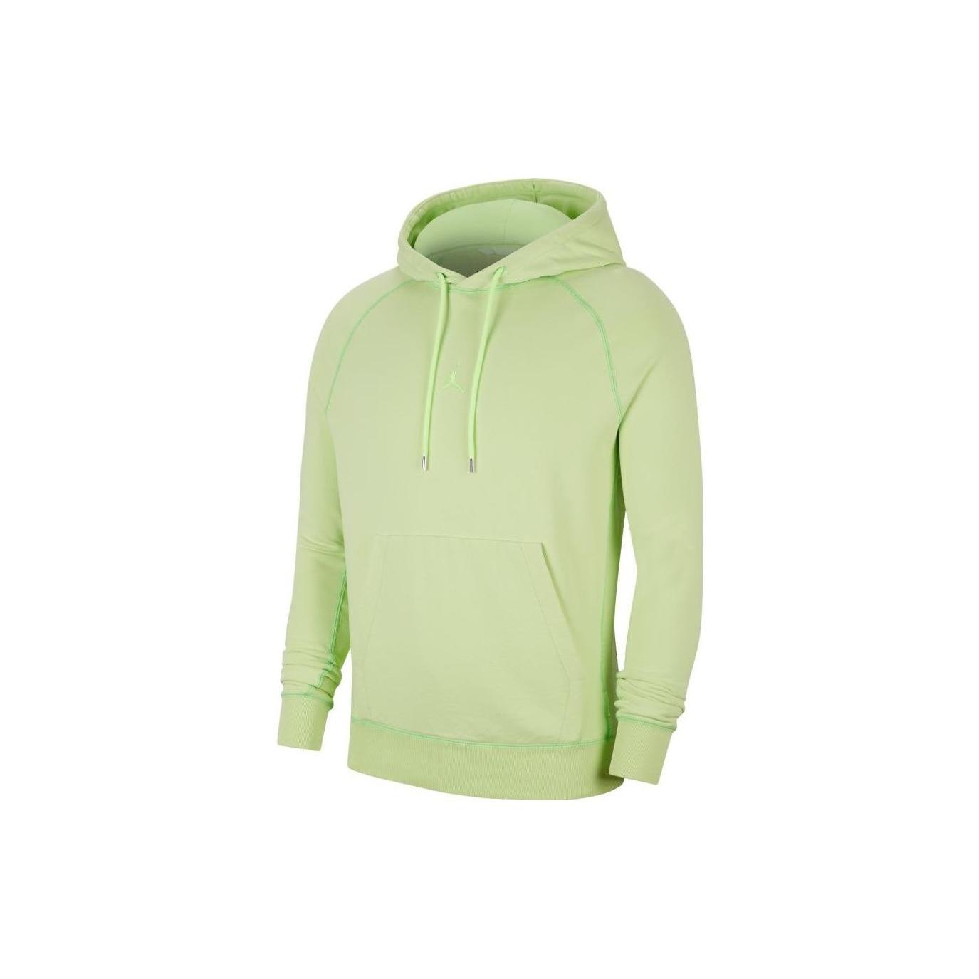 Men s Air Jordan Wings Logo Solid Color Hooded Pullover Long Sleeves Green CD4567-380 M