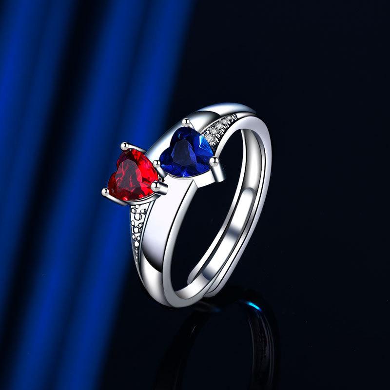 

Концентрический ободок открывающееся кольцо в европейском и N стиле с бриллиантом в форме сердца с инкрустацией Love Fashion Live Ring