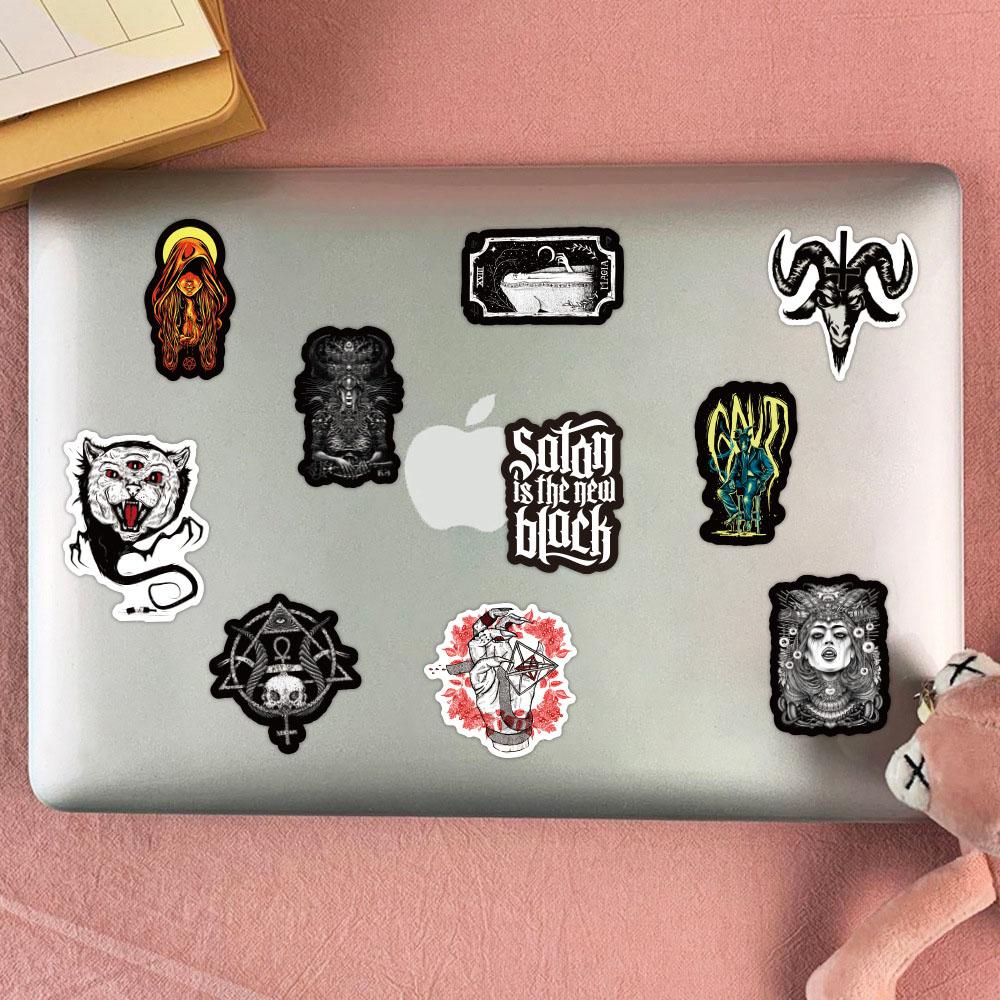 10 30 50Pcs Cool Witch Demon Gothic Graffiti Stickers Aesthetic Art Decals Scrapbook Laptop Guitar Phone Car Sticker Kids Toy
