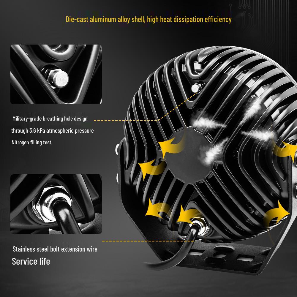 7-Inch High-Brightness Off-road Spotlight: Cross-border Tank Wrangler Edition