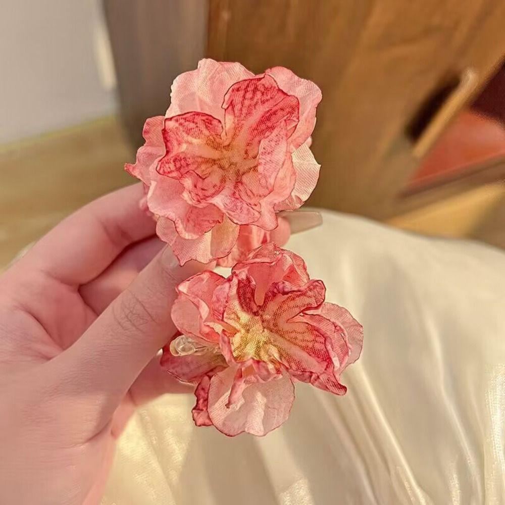 Cloth Flower Hair Claw Korean Style Hair Crab Clip French Children Hair Catches  Women