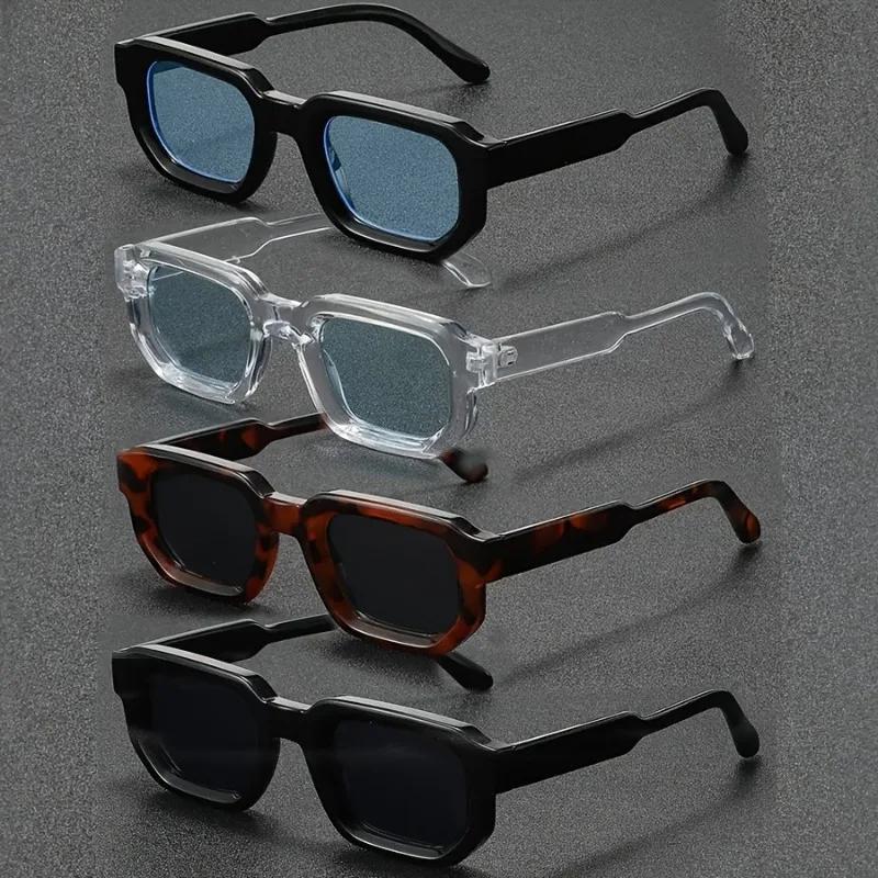 4 Piece Personalized Futuristic Trendy Fashionable and Cool Glasses for Both Men and Women