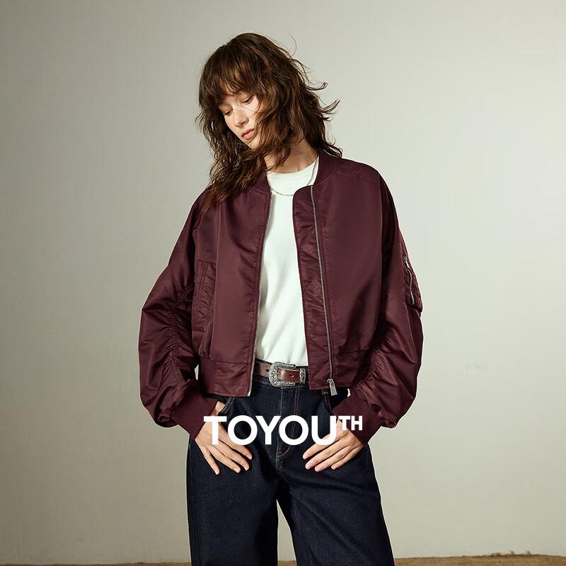 Women's Retro Glossy Nylon Baseball Jacket