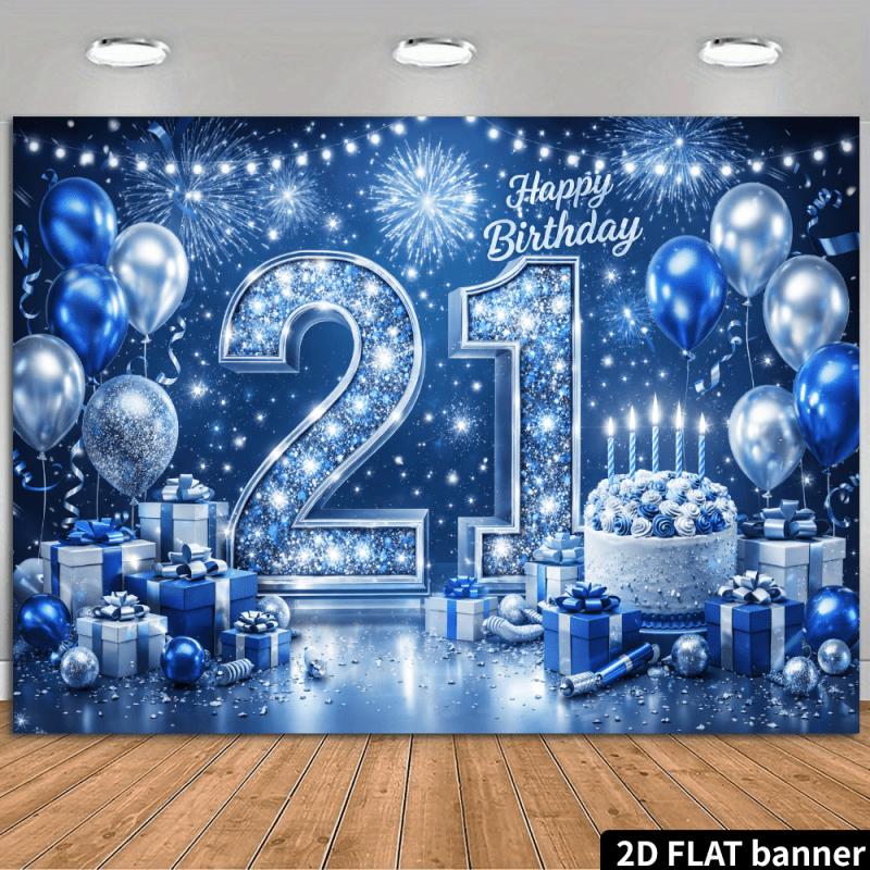 2D flat surface 1 piece 21st birthday adult ceremony background cloth suitable for indoor room decoration