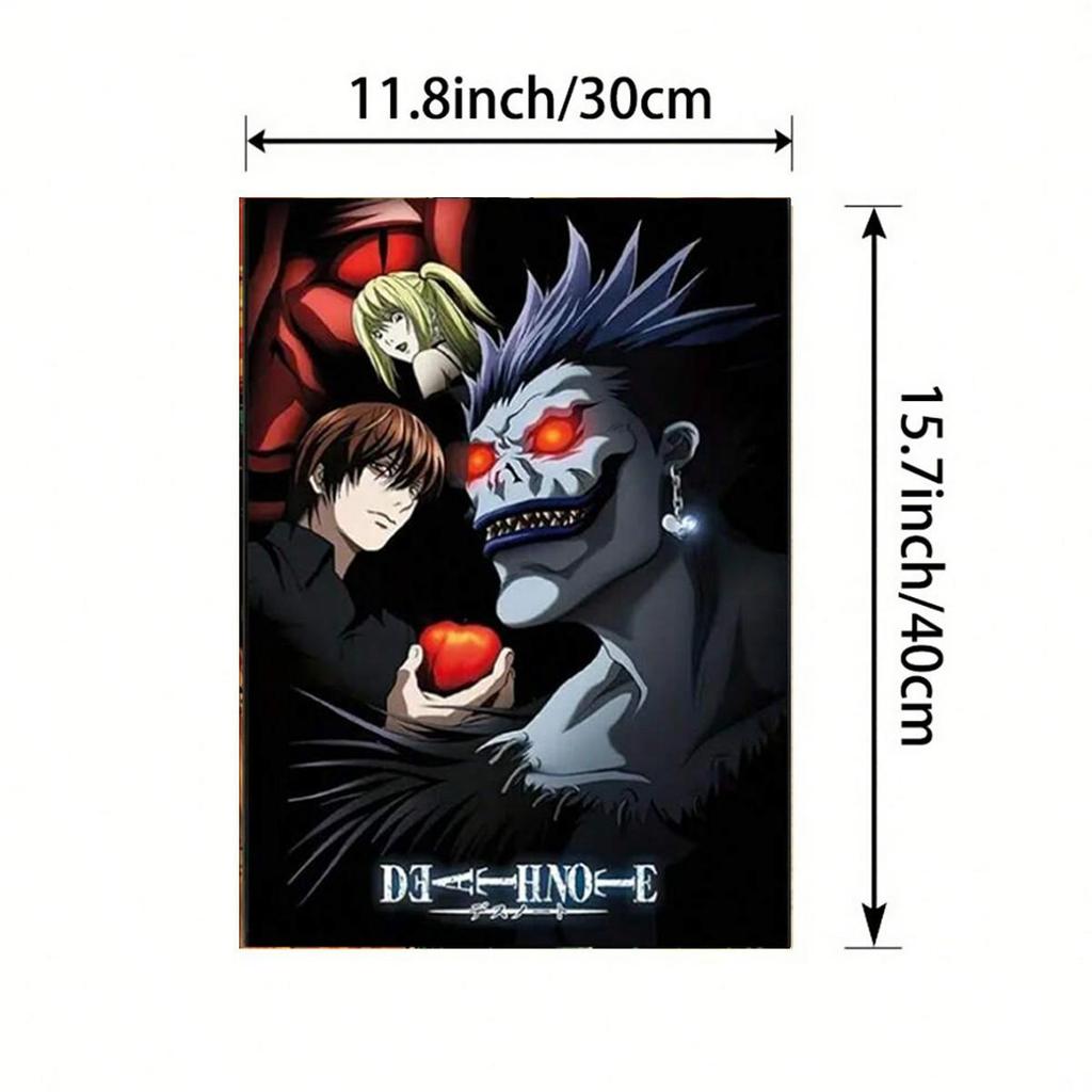 Halloween Frameless Wall Mural: Light Yagami & Ryuk for Living Room, Bedroom, Bathroom Decor