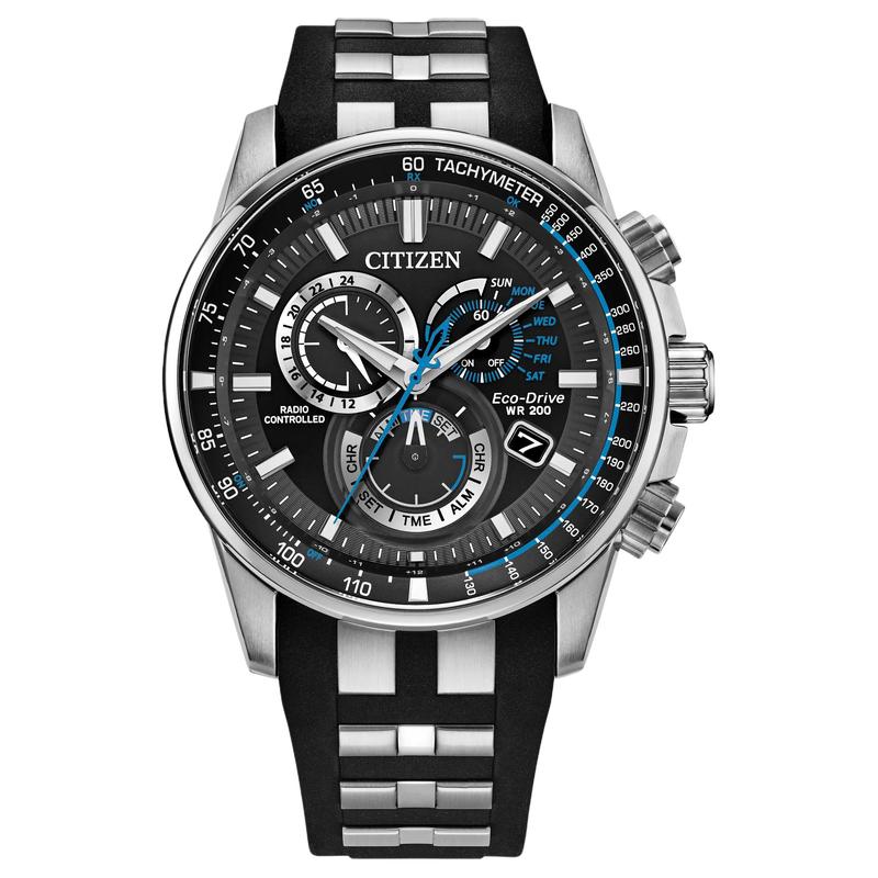 

CITIZEN Eco-Drive Series Classic 200 Meters Waterproof Solar Quartz Stainless Steel PU Strap 43mm Men s Watch Black Dial CB5970-02H чорний