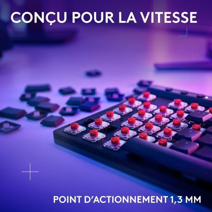 Gaming-Tastatur - Kabellos - Logitech G - G515 TKL Lightspeed - AZERTY - Mechanisch taktil - Beleuchtet - Schwarz