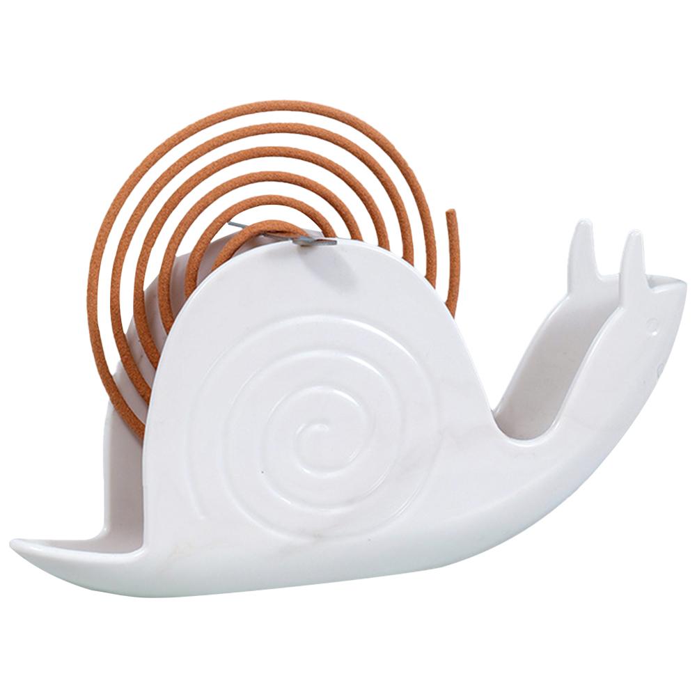 Snail Shape Incense Burner Holder Fireproof Incense Holder Household Mosquito Coil Holder for Home Bedroom Decoration