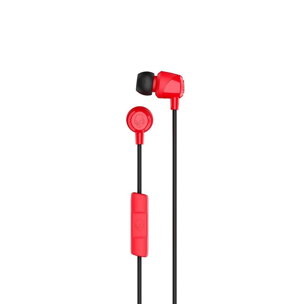 Skullcandy Official Store Jib Wired In-Ear Headphones with Microphone for Calls and Music Selection, Includes Original Sticker (RED)
