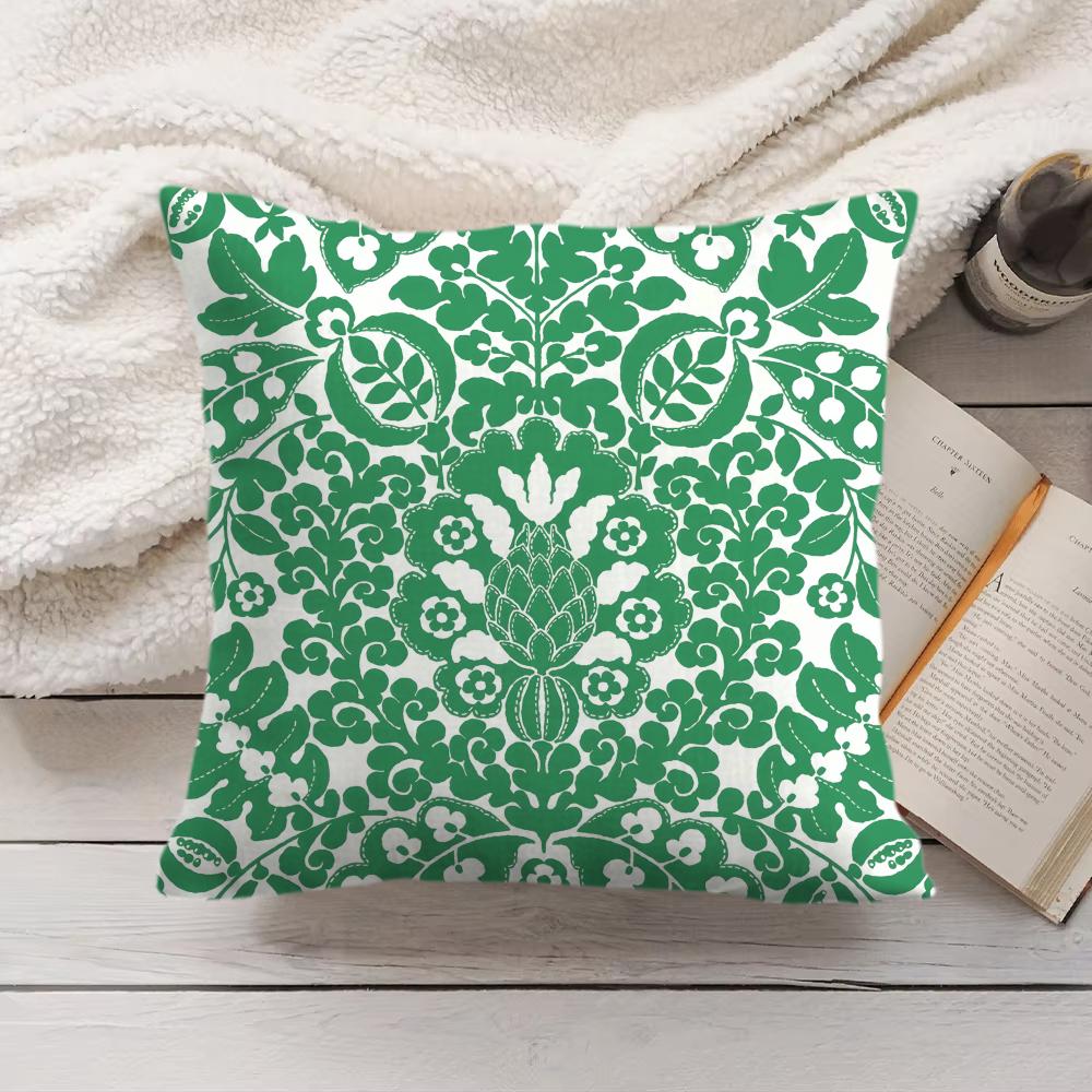 Retro Pattern Cushion Cover Soft Short Plush Pillow Cover Smooth Cozy Texture Aesthetic Cushion Case Home Decor
