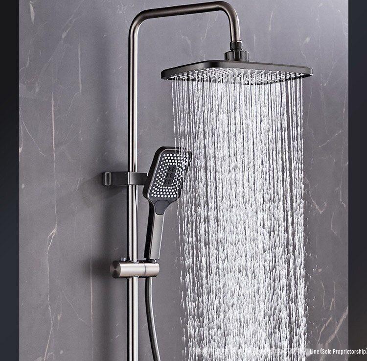 Hotel Booster Brass Shower Head and Faucet Set for Bathroom