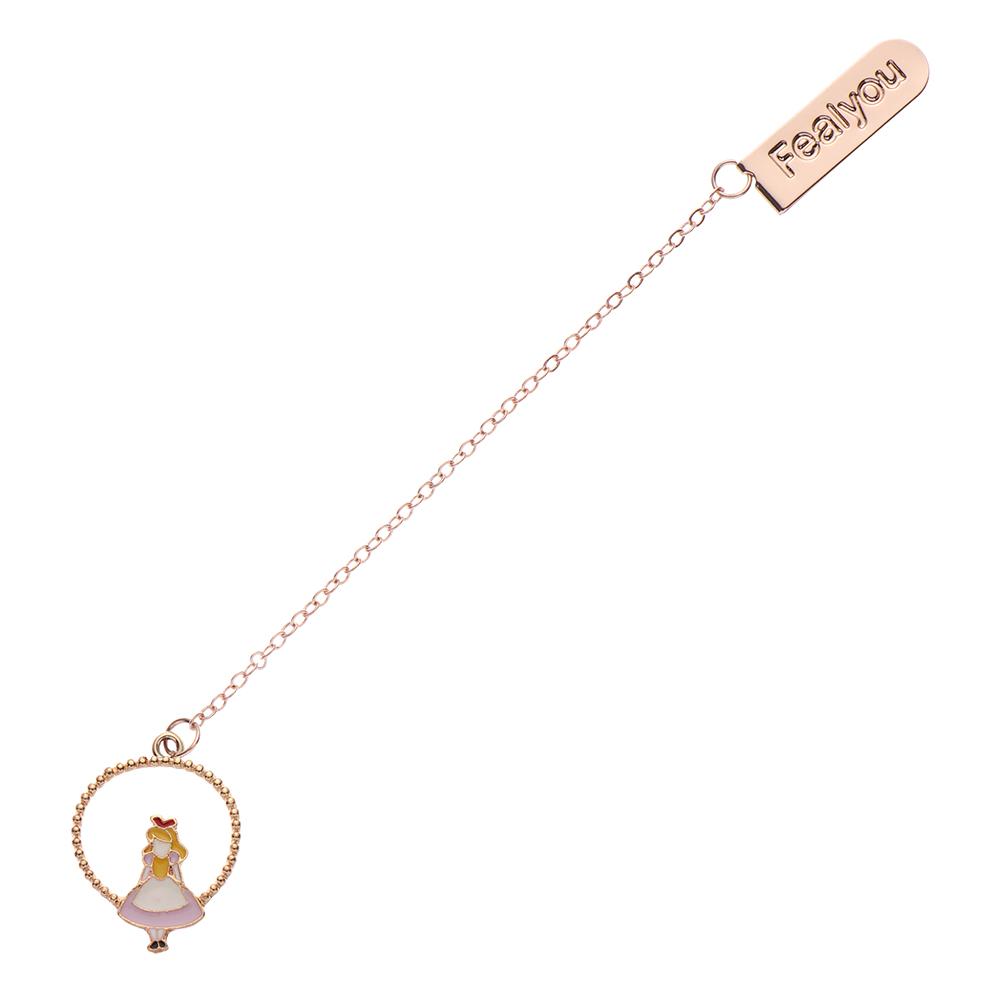 

Creative Cartoon Metal Pendant Bookmark Pagination Book Clip Mark Peach Cute Heart Pendant School Office Supplies Stationery
