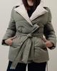 Jacket with Belt HAIZIYUAN 824 M Olive-milk