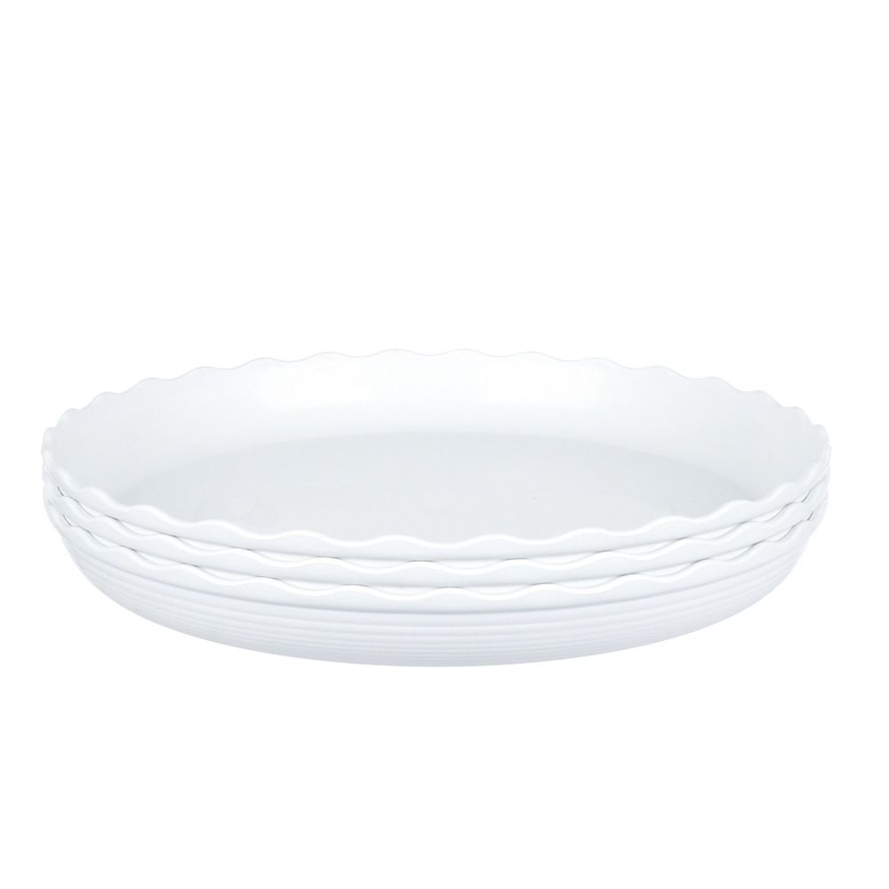 High Quality Plastic Plant Pot Tray Wave Round Heavy Duty Drip Trays Durable Flower Tray Indoor And Out Door Plant