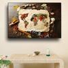 Grains Spices World Map Kitchen Canvas Painting Abstract Still Life Posters and Prints Pictures Living Room Home Decor No Frame