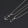 Stainless Steel Nautical Anchor Necklace for Men 60cm Long Fishhook Skull Arrow Pendant Beach Jewelry