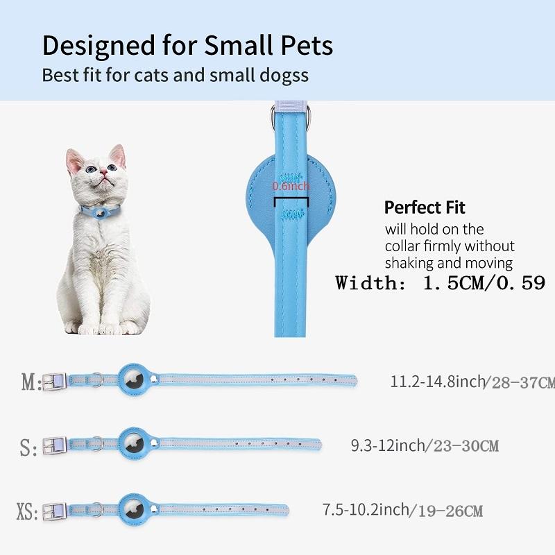 Verstellbares Leder-Haustierhalsband für Apple Airtag, Standort-Tracker, Hund, Katze, Anti-Verlust, Reflektierendes Schutzetui, Hundeprodukte