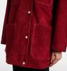 Genuine Motorcycle Pure Suede Leather Causal Women's Red Handmade Party Jacket