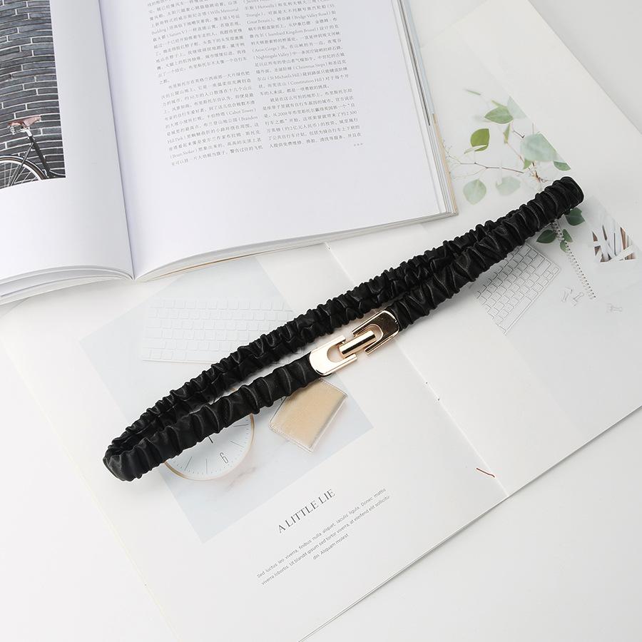 

Женский эластичный тонкий ремень Модный костюм Поясная печать Рубашка Платье Тканевый ремень Эластичный и простой