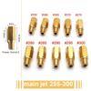Pack of 10pcs Motorcycle Carburetor Main Jets Slow Pilot Jets M4 M5 6mm Thread for PWK Keihin OKO CVK Carb Set Injector Nozzle