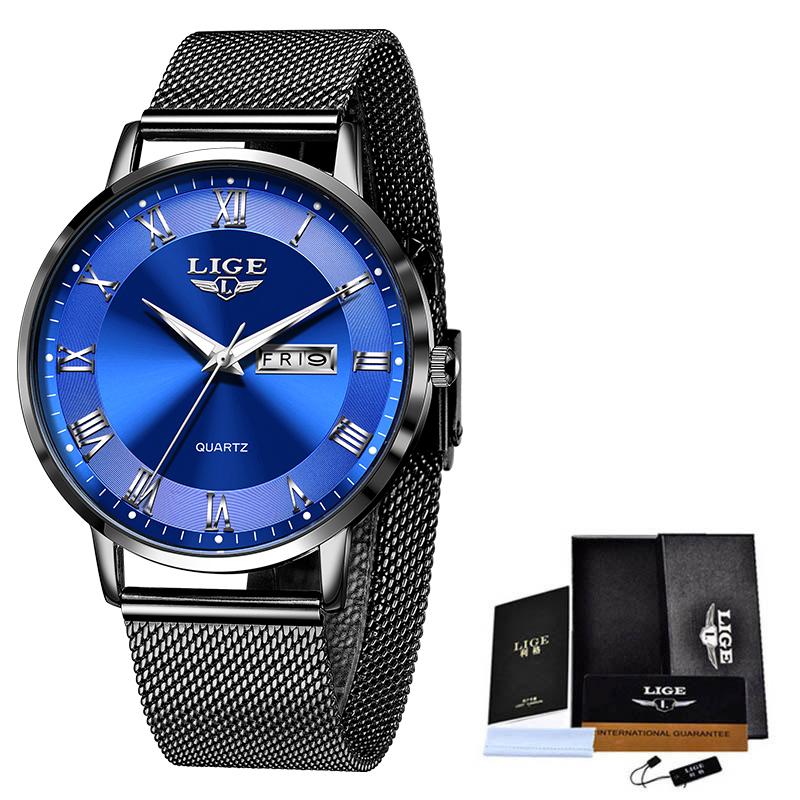 LIGE Luxus Damen Armbanduhr Damen Wasserdicht Roségold Stahlarmband Damen Armbanduhr Top Marke Armband Uhren Relogio Feminino