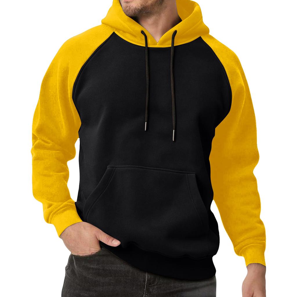 Men's Colorblock Sweatshirt Hoodie Men's Sports Large Size Casual Sweatshirt