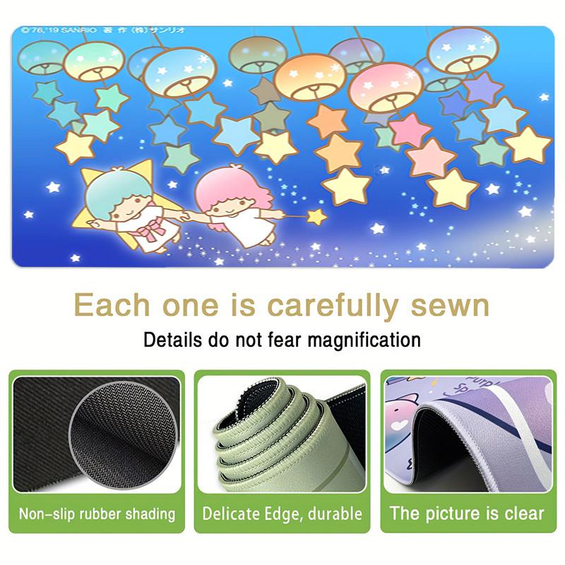 1pc Sanrio Characters Flying Stars Night Sky Computer Pad with Vibrant Print, Mouse Pads for Desk 176