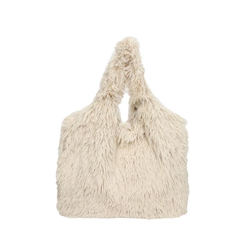 Plush Bag Girl Solid Color Portable Underarm Bag Autumn New Popular Fashion Versatile Women's Bag