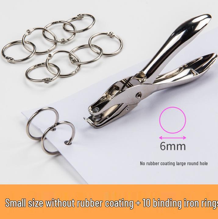 Heart-Shaped Metal Single Hole Punch for Loose-Leaf Papers – Ideal for Students and Crafts