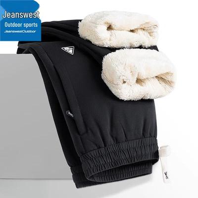 Jeanswest Men's Thickened Fleece Outdoor Sports Pants