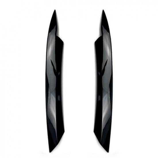 2x Car Headlight Lamp Eyebrow Eyelid Cover Trim Glossy For VW Passat B7 2010-14