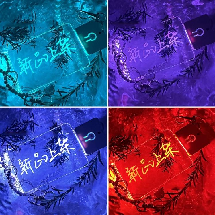 LED Light Acrylic Keychain Lightweight And Sturdy Pendant Accessory For DIY Projects And Individualized Jewelry