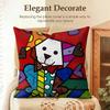 Housse de coussin Art Britto Mode Lin Naturel Tissu Biologique Impression Double Face Canapé Décoration Intérieure Cadeau Housse de Coussin
