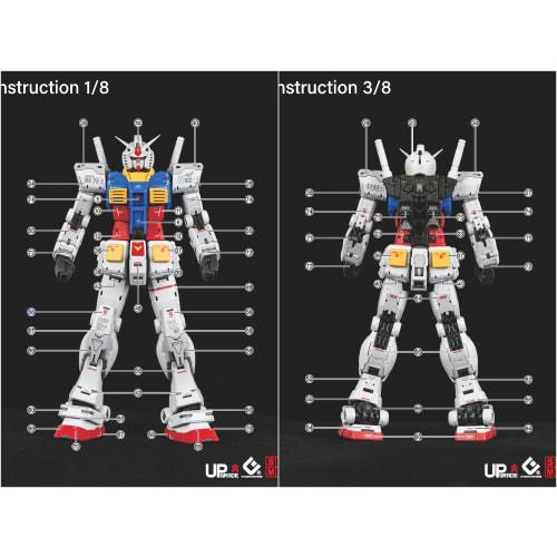 Face Parts & Decal Set for RG RX-78-2 Gundam Ver. 2.0 Modification Parts, 1/144 Ver. 2.0 Modification G-3 Gundam, G-3 RX-78-3 Weapon Set, Detail-up Fo