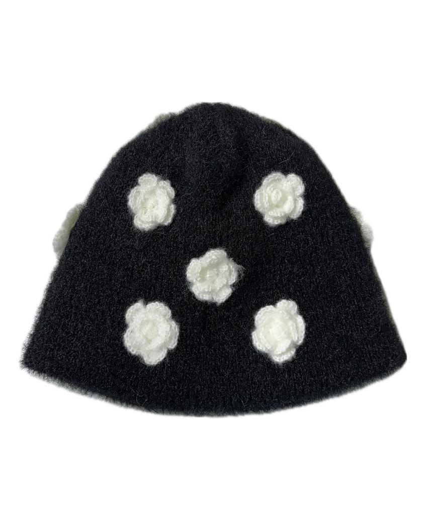 Leondieseu Flower Beanie (Black)