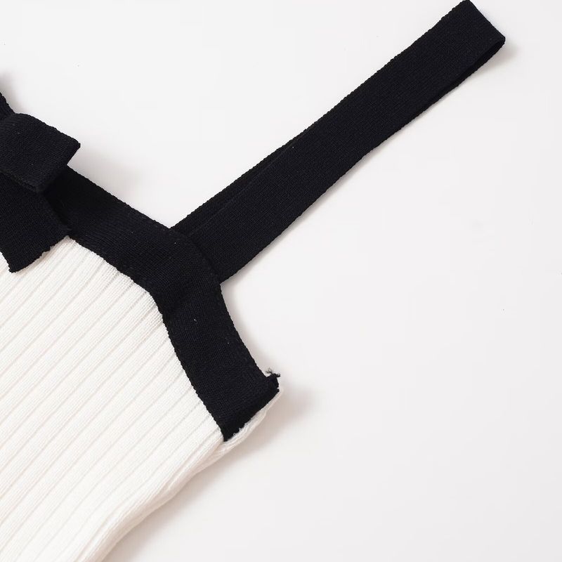 Kaslead New Women Clothes Western Style Fashion Color Matching Bow Decoration Thread Top 4770173