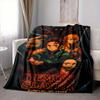 1pc Demon Slayer Flannel Throw Blanket HD Printed Lightweight Soft Warm All Season Blanket for Sofa, Bed, Travel, Camping Machine Washable