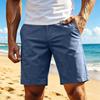 Herren Vintage Cargo-Shorts Baumwolle Mittellang Gerade Beine Lässig 5 Zoll Schrittlänge Sommer-Shorts