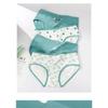 5 Pcs Women's Mid-Waist Cotton Antibacterial Crotch Panties Sexy Triangle Briefs for Teens Girls