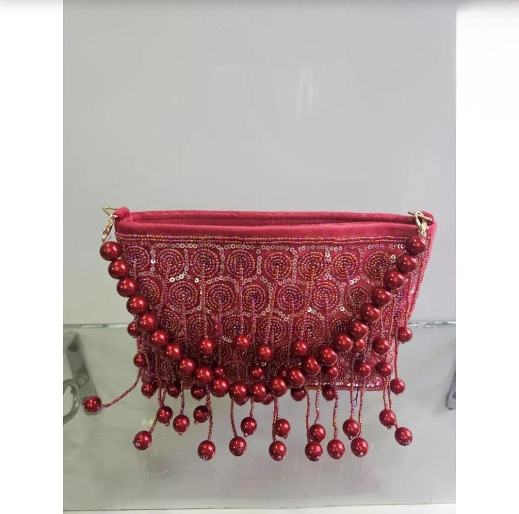 Red Bridal Bag Designer Ladies Purse Embroidered Wedding Clutch Bridesmaid Gift for Her Affordable Birthday Gift for Mom Friend Sister