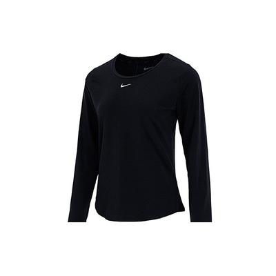 Solid Color Training Breathable Long Sleeve T-Shirt Women Tops Black DD0621-010