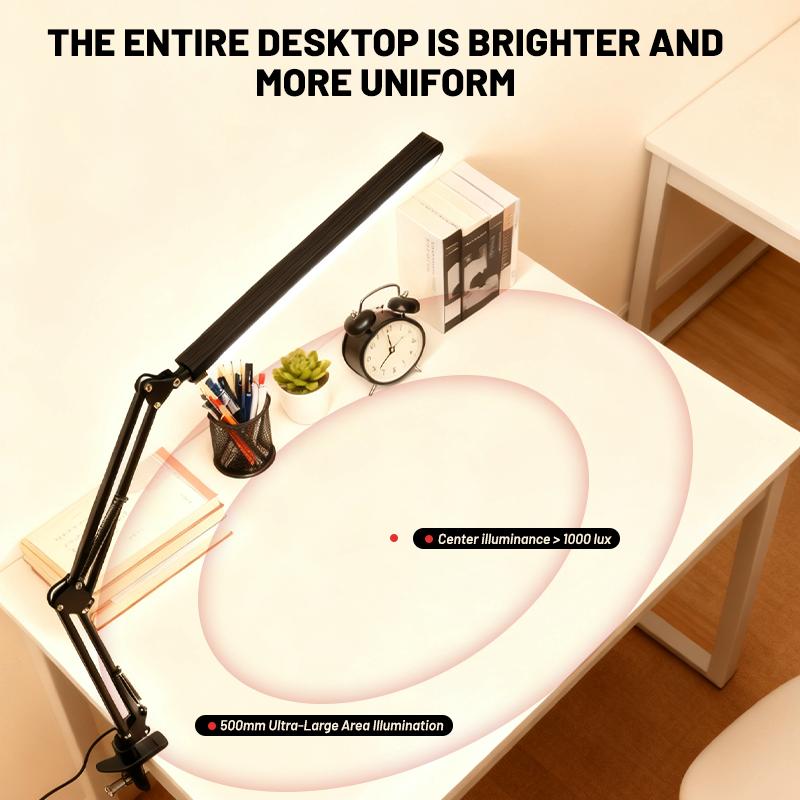 Folding Long Arm Clip Eye Protection Reading Lamp Usb Reading Light Desk Lamp with Clamp for Computer Clip LED Office Desk Lamp