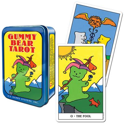 LANG Tarot Cards Waite Edition Bear Tarot a with Japanese Instructions and Tarot Gummy Bear Tarot Deck [Gummy (in Can) Pouch] Fortune-telling