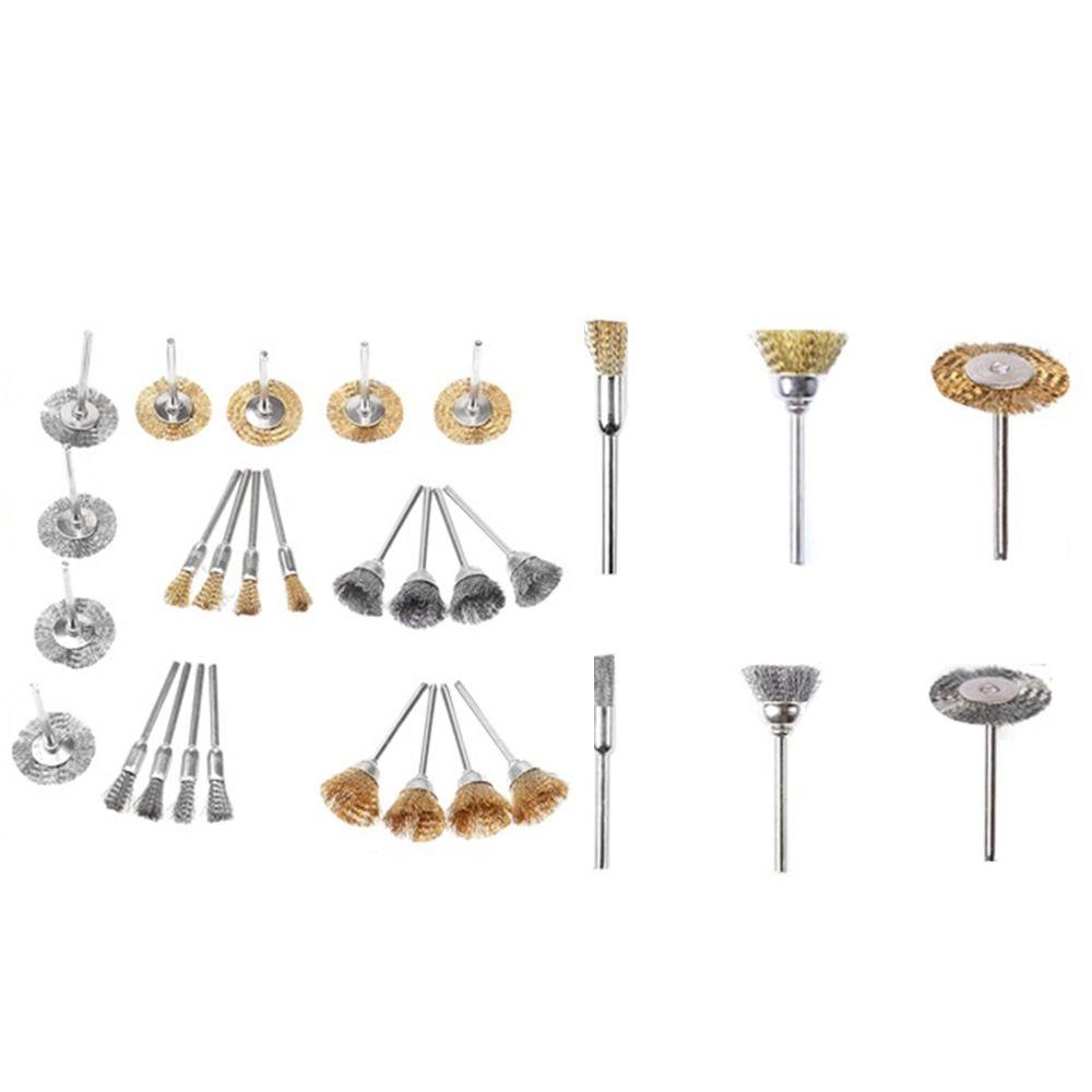 Accessories Electric Rotary Tools Wire Wheel Polishing Grinding Brass Brush Kit Buffing Sanding