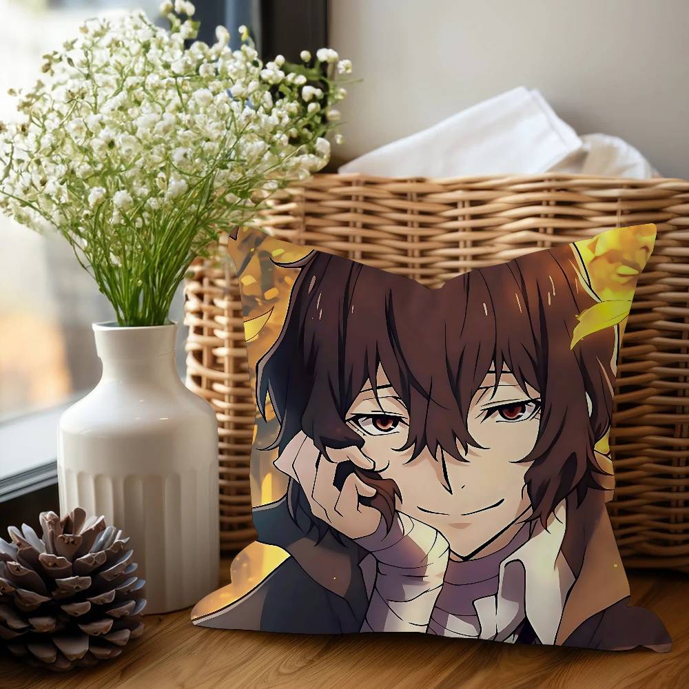

Bungo Stray Dogs Dazai Chuuya Pillowcase Toon Gift Cushion Cover Bedroom Home Sofa Chair Seat Decor Pillow Case 12x12Inch