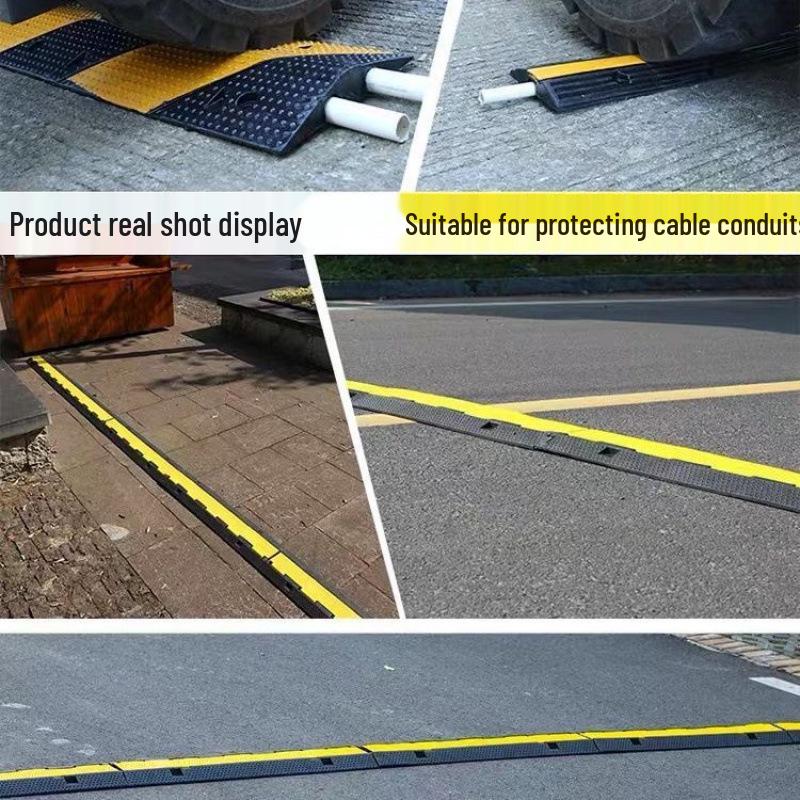 Rubber & Plastic Cable Trunking Speed Bump: Anti-Crush Plate for Ground Wire Protection - Indoor/Outdoor Cable Channel