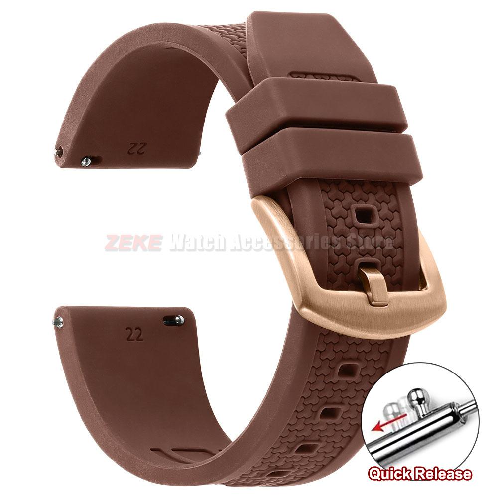 20/22/24mm for Rolex Rubber Strap for Omega Universal Men Silicone Watch Band for Seiko Quick Release Sport Waterproof Wristband