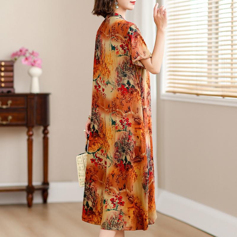 Lockere Kleider für Damen im Sommer, Übergröße, lässig, kurzärmelig, elegante Kleider für Damen, Vintage-Kleidung